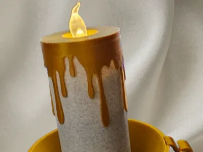 Christmas candle (chamberstick)