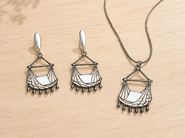 Conjunto Hamaca Boho - Pendientes y colgante