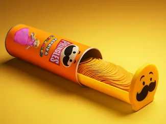 Pringles Chips Slider Tray with a Functional Lid 
