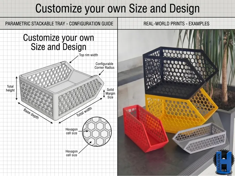 Stackable Honeycomb Storage Tray Generator