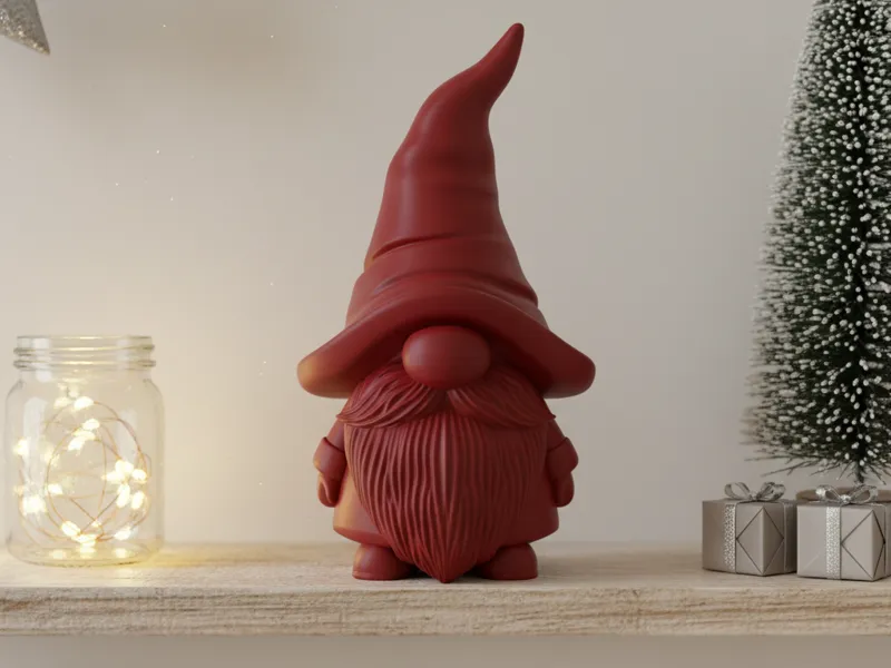 Christmas Gnome Statue - Holiday Decor