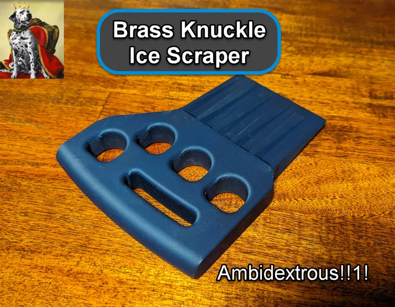 Brass Knuckle Ice Scraper