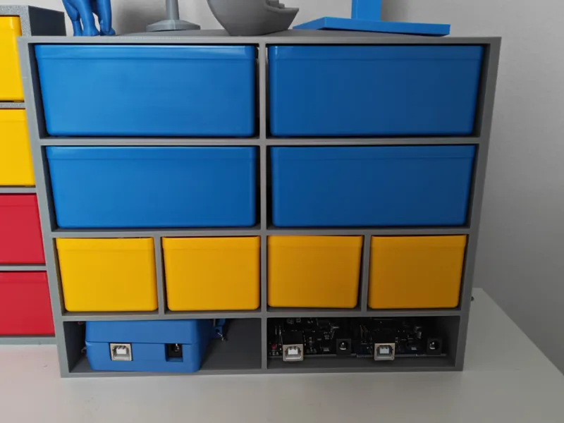 Regal 4x 11x11cm ; 4x 5.4x11cm beide 4.5cm hoch 