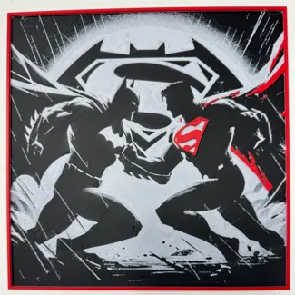 Hueforge Batman vs Superman Color Pop