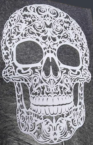 Tête de mort mexicaine filigrane