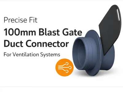 Ø100mm Blast gate for ventilation pipes and tubing