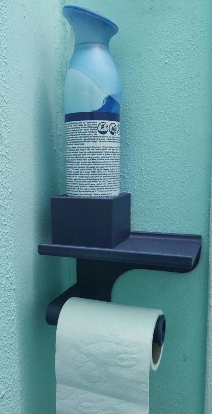 Toilet paper holder with slot for parfume