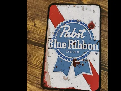 Vintage Old sign Pabst Blue Ribbon Beer Hueforge