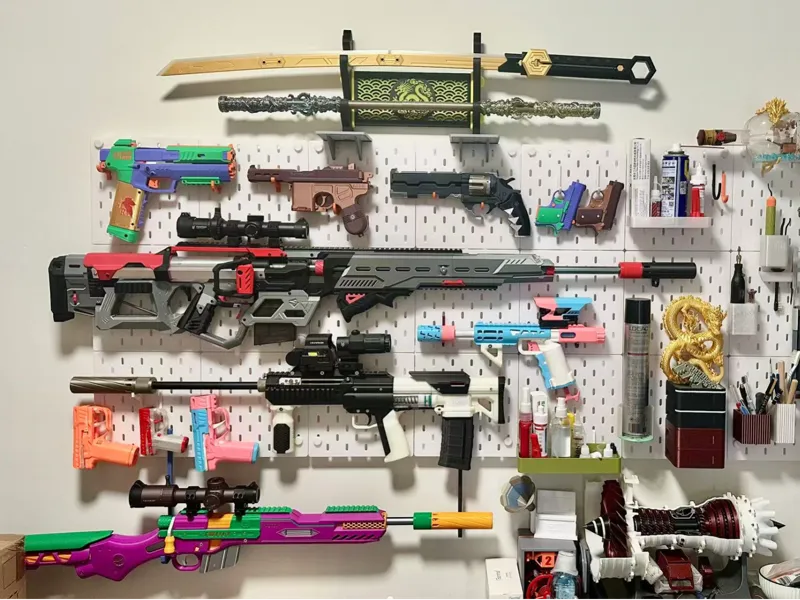StarkArm pro:用于NERF的IKEA SKADIS底部拓展挂钩&去毛刺工具收纳盒