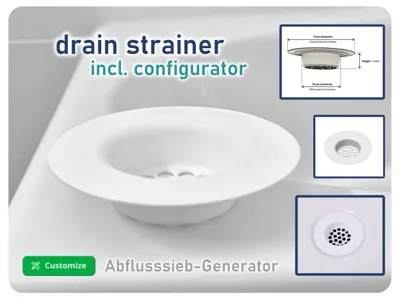 Drain strainer (drain strainer) with configurator