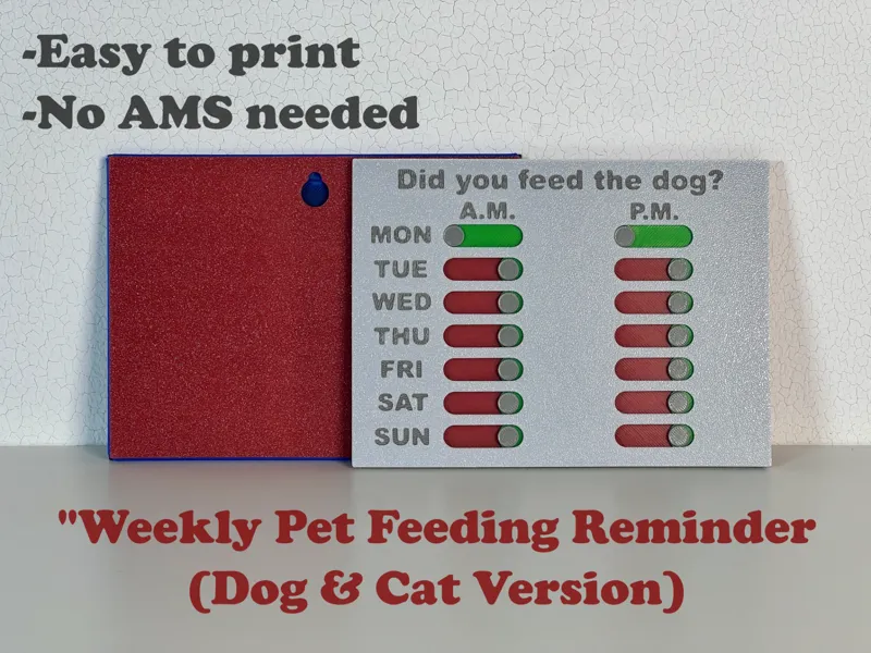 Weekly Pet Feeding Reminder (Dog & Cat Version)