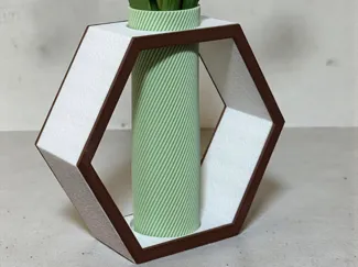 Vase in 6-Ecken – Rahmenvase 
