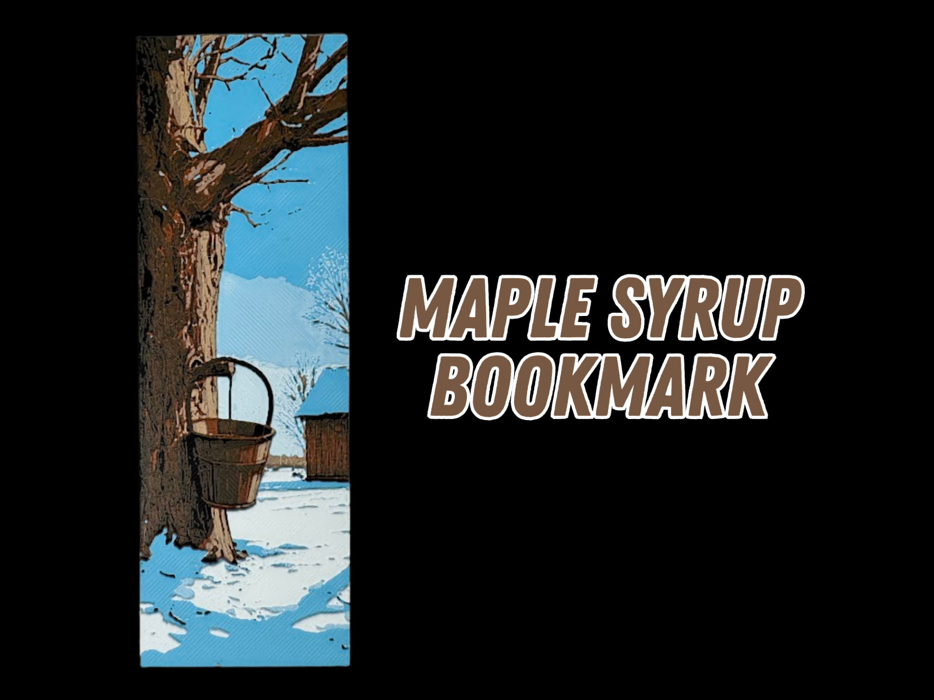 Maple Tree and Sugar Shack Bookmark
