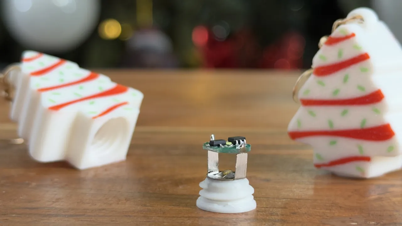 Little Debbie LIGHT UP Christmas cake Earrings. view 4