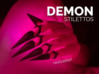 Demon Stiletto Nails - Claws for Halloween Costume