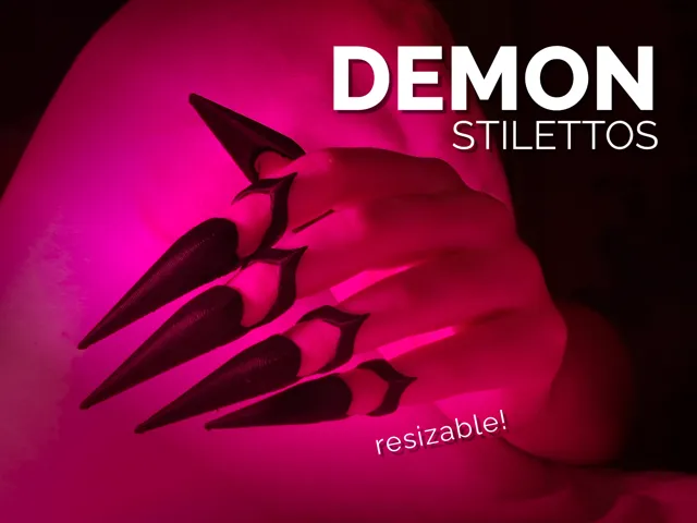 Demon Stiletto Nails - Claws for Halloween Costume