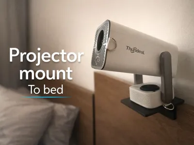 Projector mount for bed
