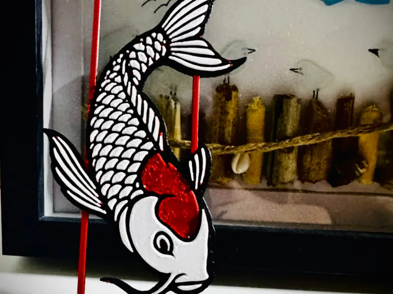 Koi Fish Bookmark – Japanese Style Hueforge