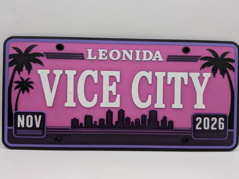 GTA VI car plate Vice City / Leonida plate