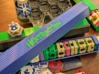 Hextraction Game Tile Dispenser and Storage
