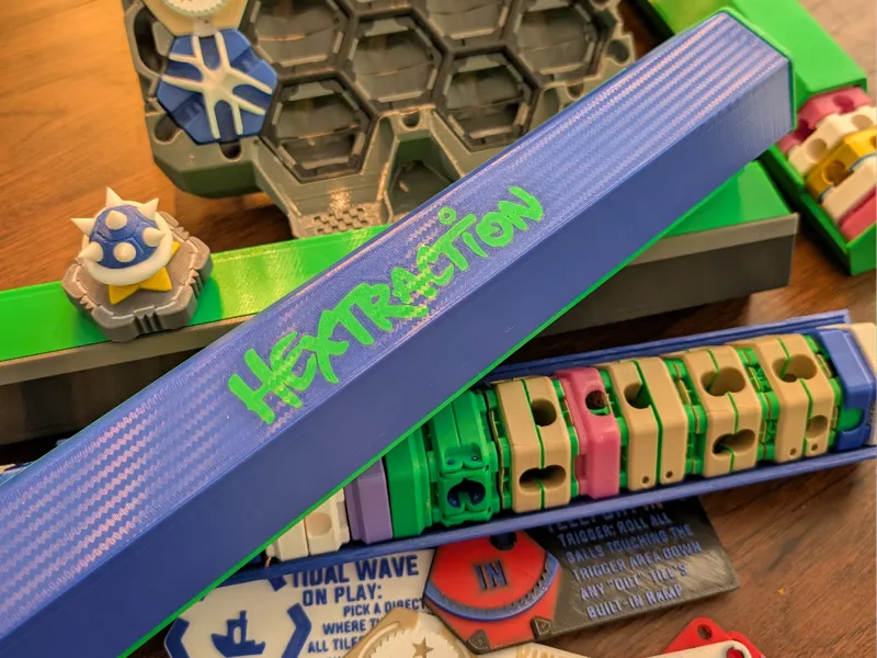 Hextraction Game Tile Dispenser and Storage
