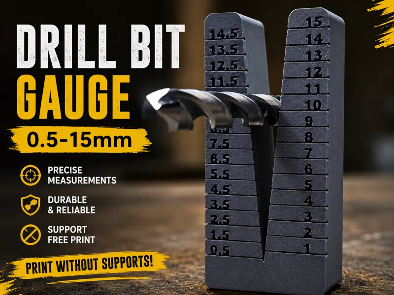 Metric Drill Bit Gauge 0.5-15mm
