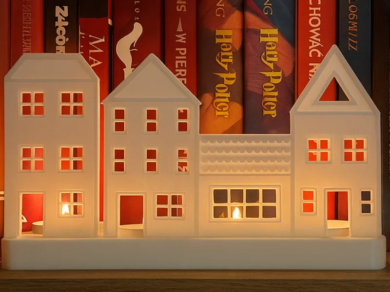 Decorative Christmas 4 houses  tealight