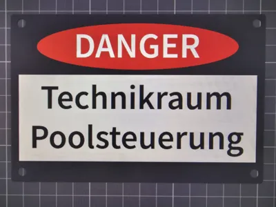 Schild Technikraum (Pooltechnik)