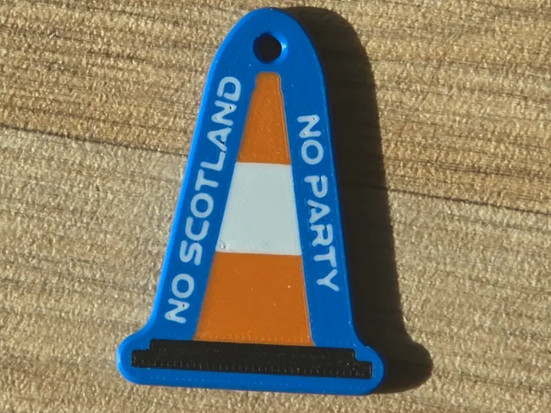 No Scotland No Party Keyring