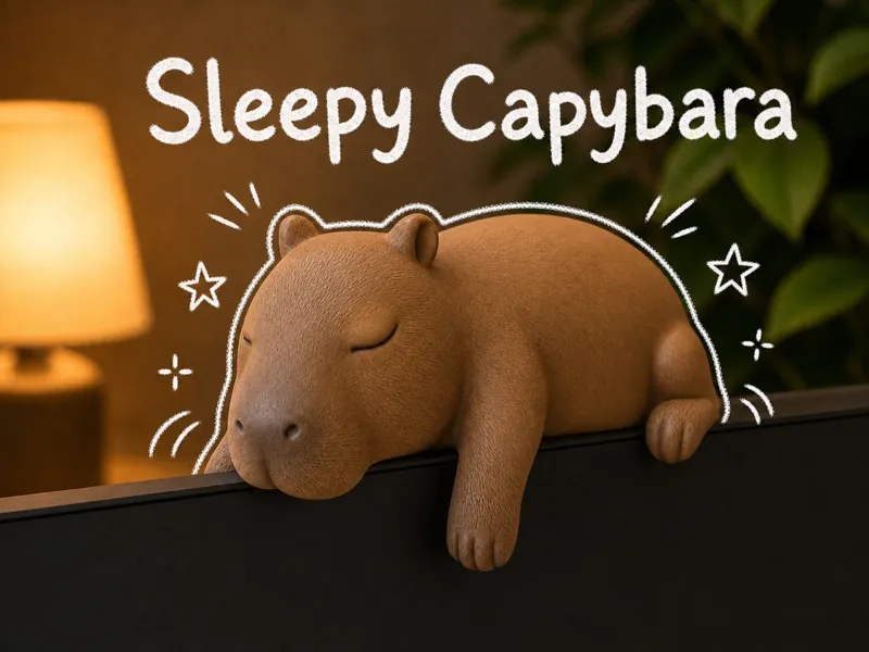Sleeping Capybara Monitor Topper