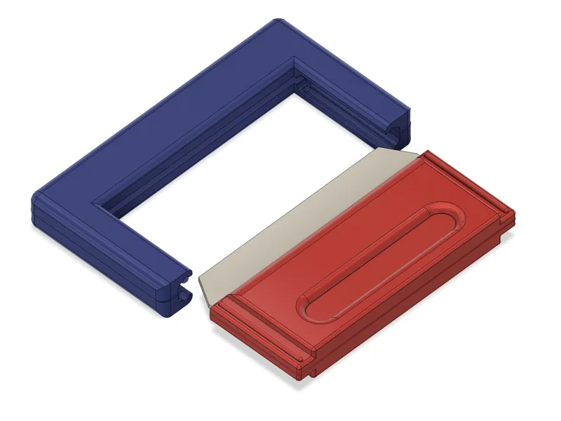 Razorblade holder carpaint cleaner