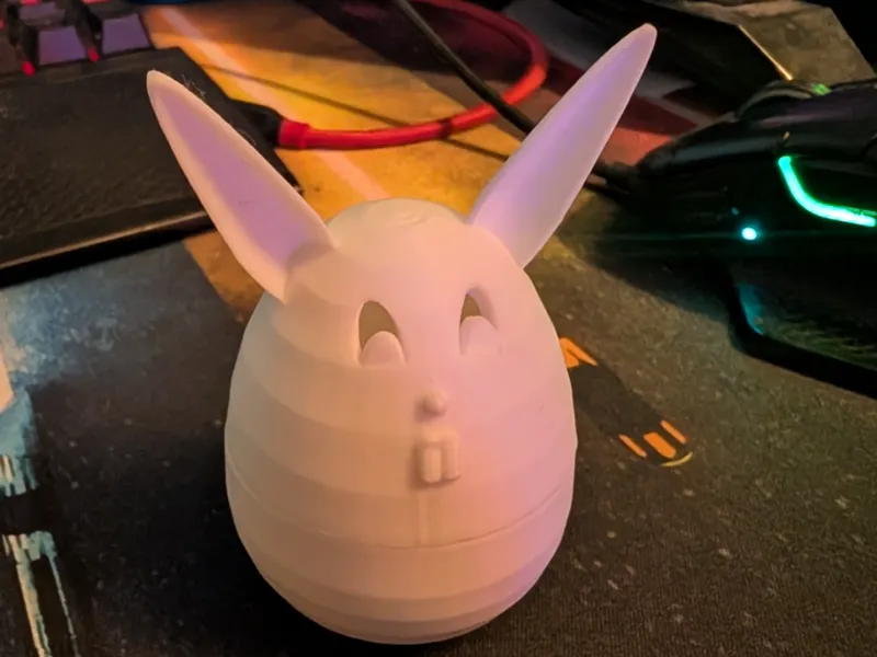 Easter bunny egg pot - threaded