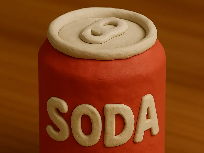Soda Can – Clay Style Figurine