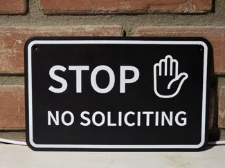 No Soliciting Sign