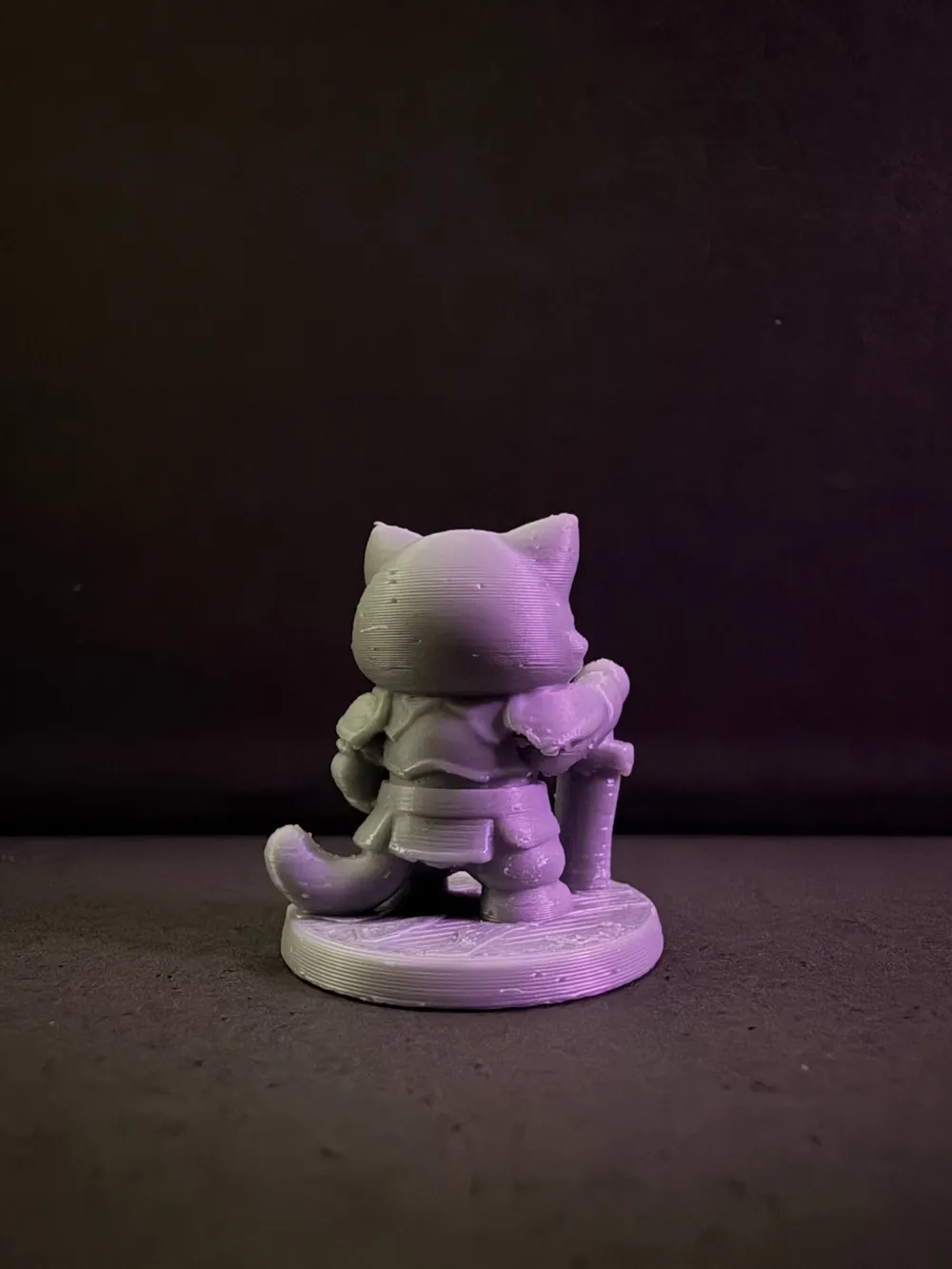 Chibi Warrior Cat – RPG / D&D Miniature - Free 3D Print Model - MakerWorld