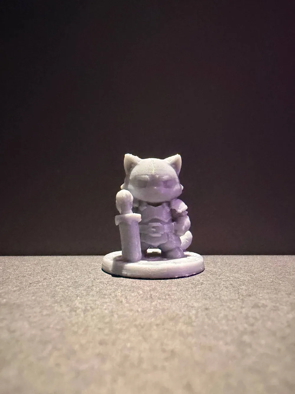 Chibi Warrior Cat – RPG / D&D Miniature - Free 3D Print Model - MakerWorld