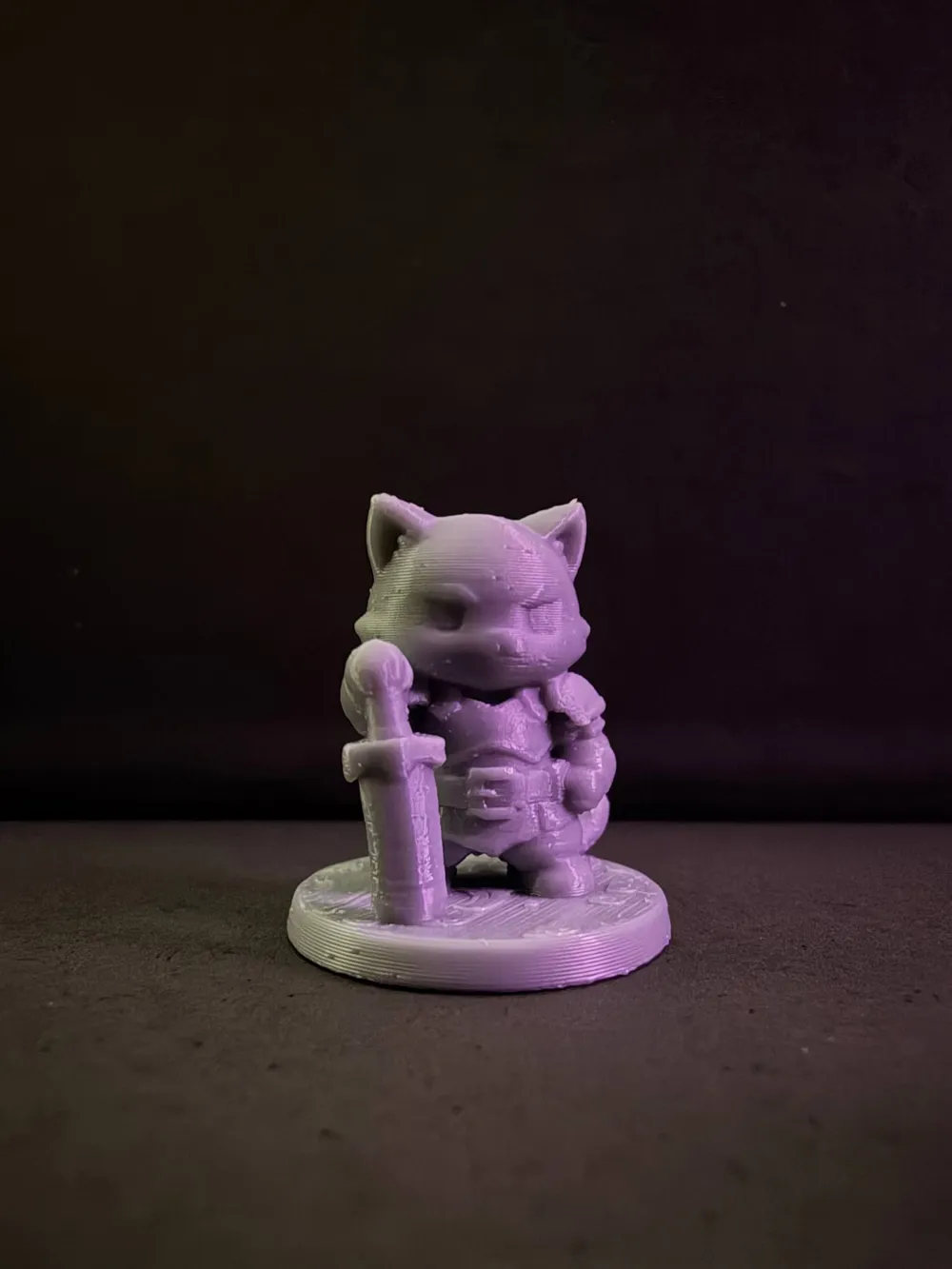 Chibi Warrior Cat – RPG / D&D Miniature - Free 3D Print Model - MakerWorld