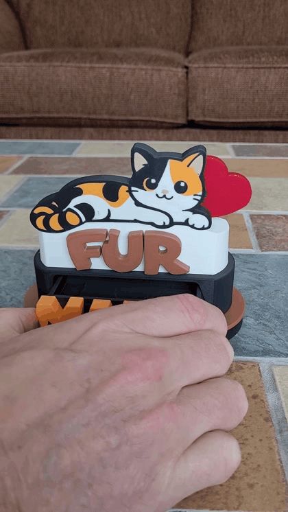 Cat Mom / Fur Mama Valentine SECRET Drawer Box 