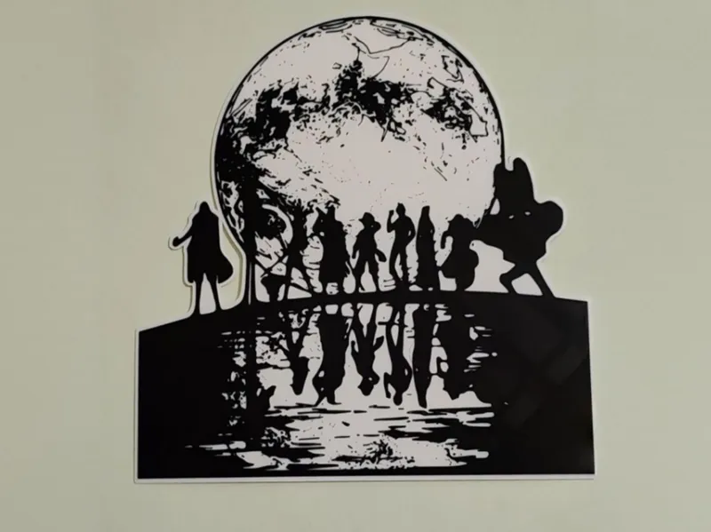 Onepiece Silhouette with moon
