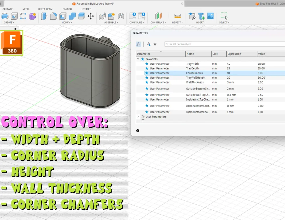 Parametric Multiboard Bins (Custom Bin Generator) - Free 3D Print Model ...