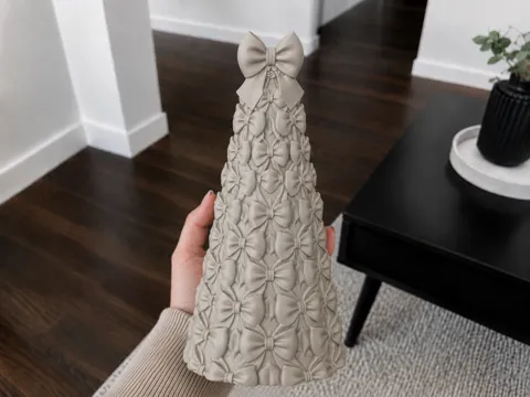 Tapa o cubierta: Modern Bow Style Christmas Tree Cute Holiday Decor — referencia de MakerWorld