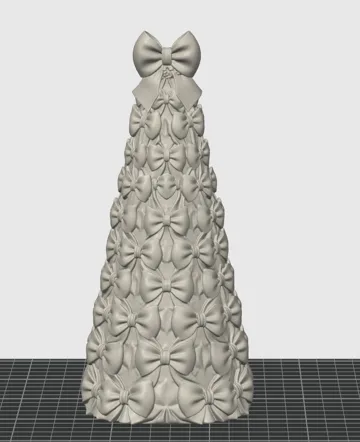Tapa o cubierta: Modern Bow Style Christmas Tree Cute Holiday Decor — vista de referencia 4