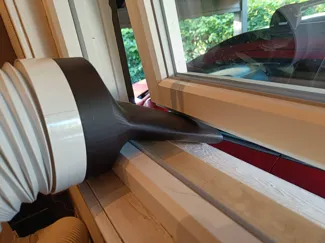 Ac outlet window