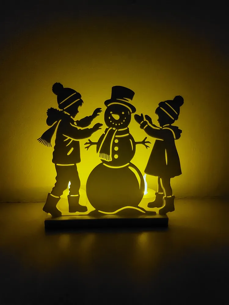Christmas Kids building snowman deco by Tommy_druckt! MakerWorld ...