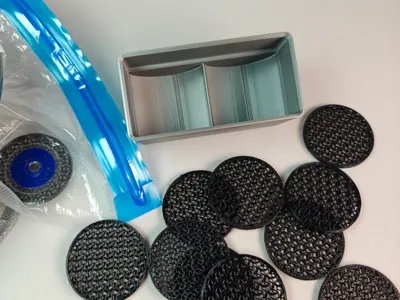 Gridfinity bin - smart suction ring for vacuum bag