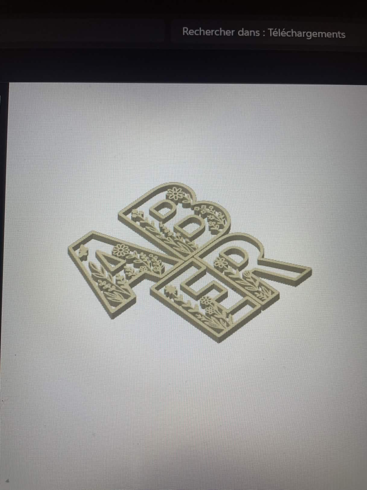 Miniatura 15 do modelo 3D Floral Decor Letters