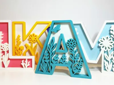 Floral Decor Letters