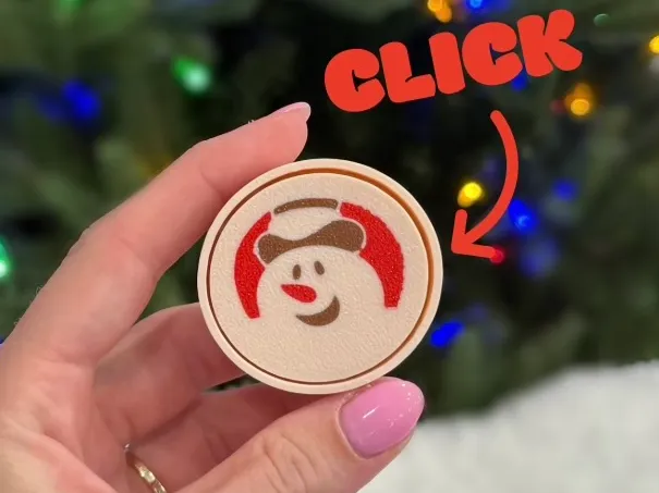 Snowman Sugar Cookie Fidget Clicker