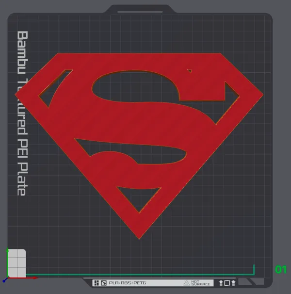 Logo Superman en 3D