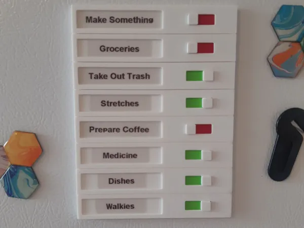 Liste de tâches magnétique pour frigo